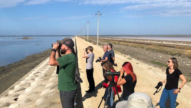 Le groupe d'experts en visite© E.C.O. Institute of Ecology / Anna Kovarovics